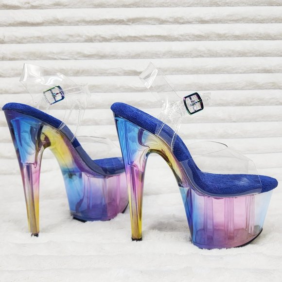 Pleaser Shoes - Sexy Colorful Hologram Tinted Platform 7" Stiletto Heels 708HT
